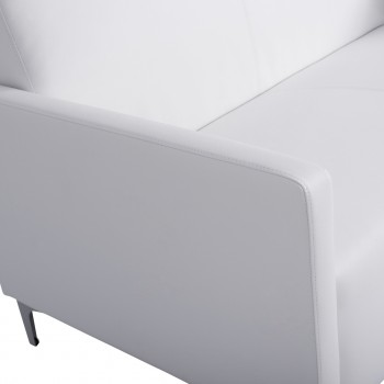 ΚΑΝΑΠΕΣ 2ΘΕΣΙΟΣ NELLIE HM3159.22 ΜΕ ΛΕΥΚΟ PU 113x71x71Υ εκ.