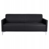 ΚΑΝΑΠΕΣ 3ΘΕΣΙΟΣ NELLIE HM3159.31 ΜΕ ΜΑΥΡΟ PU 163x71x71Υ εκ.