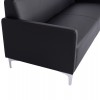 ΚΑΝΑΠΕΣ 3ΘΕΣΙΟΣ NELLIE HM3159.31 ΜΕ ΜΑΥΡΟ PU 163x71x71Υ εκ.