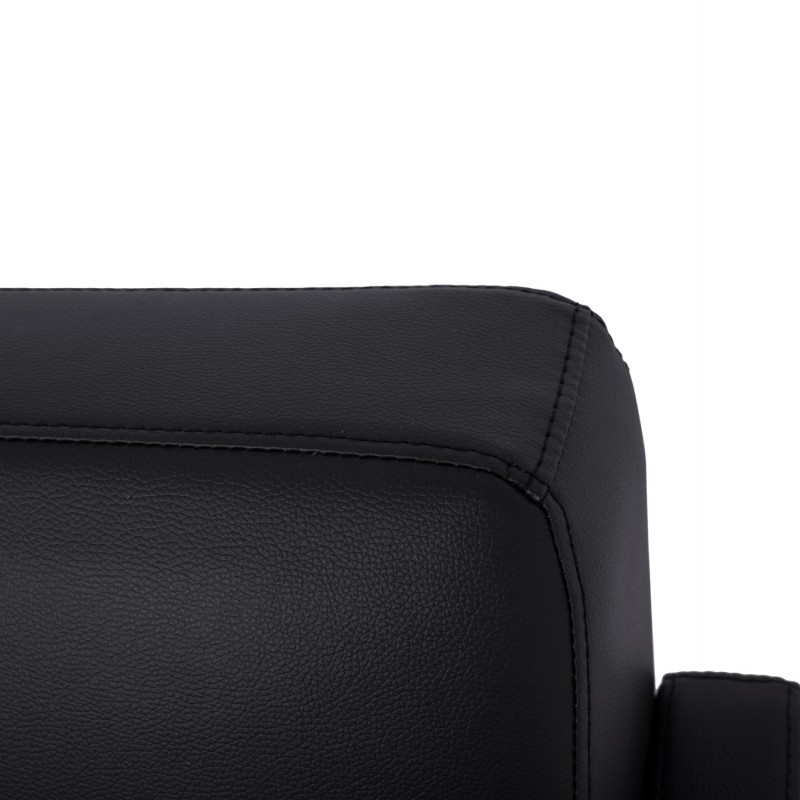 ΚΑΝΑΠΕΣ 3ΘΕΣΙΟΣ NELLIE HM3159.31 ΜΕ ΜΑΥΡΟ PU 163x71x71Υ εκ.