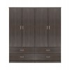 ΣΕΤ 2 ΤΜΧ ΝΤΟΥΛΑΠΑ 4ΦΥΛΛΗ ΜΕ 4 ΣΥΡΤΑΡΙΑ ZEBRANO 160X42X181 HM11349.01