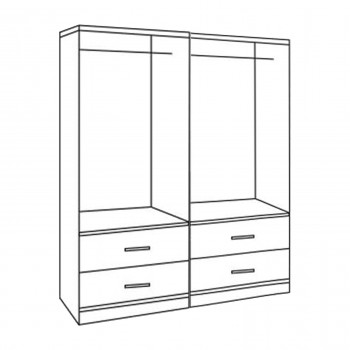 ΣΕΤ 2 ΤΜΧ ΝΤΟΥΛΑΠΑ 4ΦΥΛΛΗ ΜΕ 4 ΣΥΡΤΑΡΙΑ SONAMA 160X42X181 HM11349.02