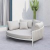 DAYBED 2ΘΕΣΙΟ MAVERICK HM6216.02 ΑΛΟΥΜΙΝΙΟ ΚΡΕΜ-ΜΠΕΖ OLEFIN & STRAPS 164x144x70Υ