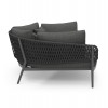 DAYBED 2ΘΕΣΙΟ ΣΕΙΡΑ CAMELLIA HM6217.01 ΣΚΟΥΡΟ ΓΚΡΙ ΑΛΟΥΜΙΝΙΟ-P.E.ΣΧΟΙΝΙ-OLEFIN 164x144x70Υεκ.