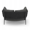 DAYBED 2ΘΕΣΙΟ ΣΕΙΡΑ CAMELLIA HM6217.01 ΣΚΟΥΡΟ ΓΚΡΙ ΑΛΟΥΜΙΝΙΟ-P.E.ΣΧΟΙΝΙ-OLEFIN 164x144x70Υεκ.