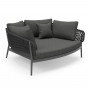DAYBED 2ΘΕΣΙΟ ΣΕΙΡΑ CAMELLIA HM6217.01 ΣΚΟΥΡΟ ΓΚΡΙ ΑΛΟΥΜΙΝΙΟ-P.E.ΣΧΟΙΝΙ-OLEFIN 164x144x70Υεκ.