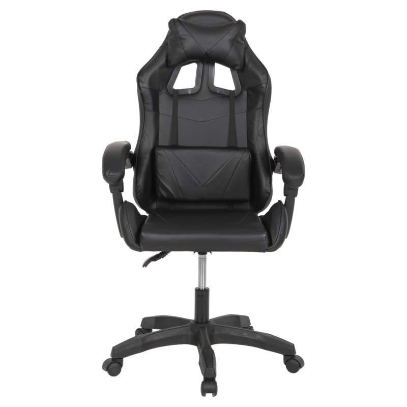 ΠΟΛΥΘΡΟΝΑ GAMING EFFRON HM1186.02 PU ΣΕ ΜΑΥΡΟ ΧΡΩΜΑ 64x61x118Yεκ.