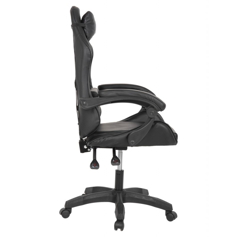 ΠΟΛΥΘΡΟΝΑ GAMING EFFRON HM1186.02 PU ΣΕ ΜΑΥΡΟ ΧΡΩΜΑ 64x61x118Yεκ.