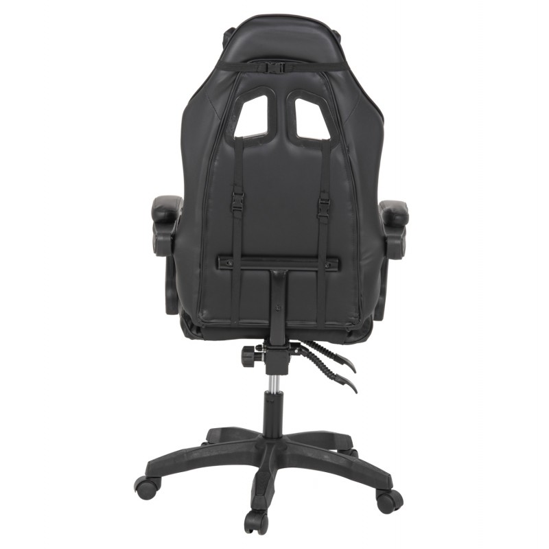 ΠΟΛΥΘΡΟΝΑ GAMING EFFRON HM1186.02 PU ΣΕ ΜΑΥΡΟ ΧΡΩΜΑ 64x61x118Yεκ.