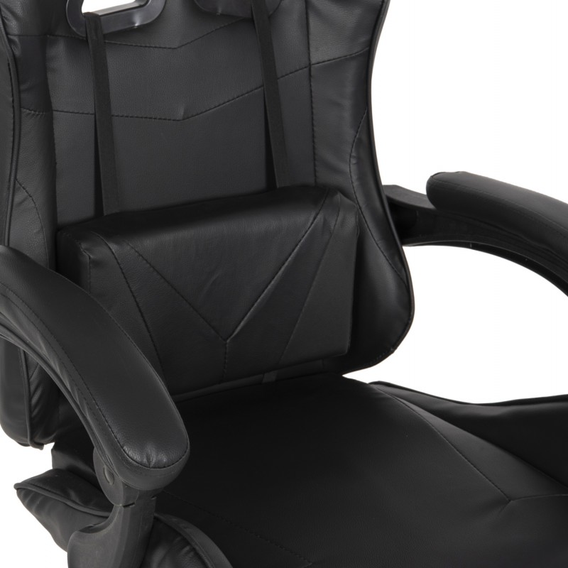 ΠΟΛΥΘΡΟΝΑ GAMING EFFRON HM1186.02 PU ΣΕ ΜΑΥΡΟ ΧΡΩΜΑ 64x61x118Yεκ.