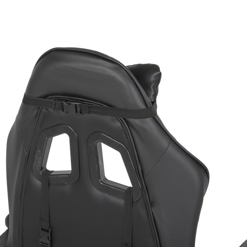 ΠΟΛΥΘΡΟΝΑ GAMING EFFRON HM1186.02 PU ΣΕ ΜΑΥΡΟ ΧΡΩΜΑ 64x61x118Yεκ.