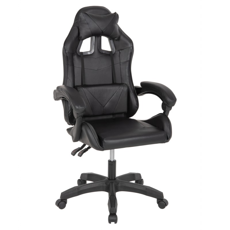 ΠΟΛΥΘΡΟΝΑ GAMING EFFRON HM1186.02 PU ΣΕ ΜΑΥΡΟ ΧΡΩΜΑ 64x61x118Yεκ.