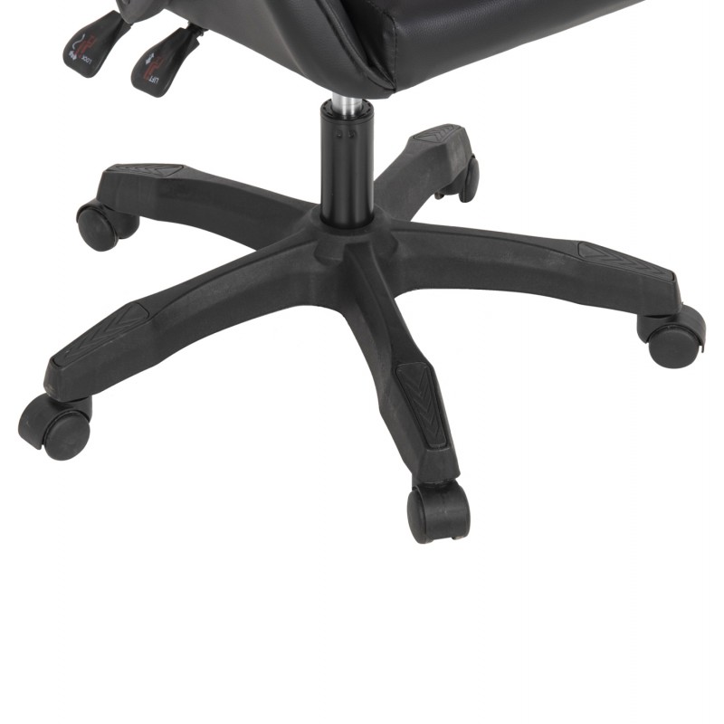 ΠΟΛΥΘΡΟΝΑ GAMING EFFRON HM1186.02 PU ΣΕ ΜΑΥΡΟ ΧΡΩΜΑ 64x61x118Yεκ.