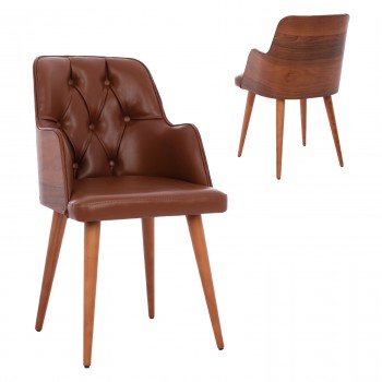 ΠΟΛΥΘΡΟΝΑ  ESTRELLA HM9269.43 ΤΑΜΠΑ ΤΕΧΝΟΔΕΡΜΑ & ΞΥΛΙΝΗ ΚΑΡΥΔΙ ΠΛΑΤΗ 49x57,5x86,5Yεκ