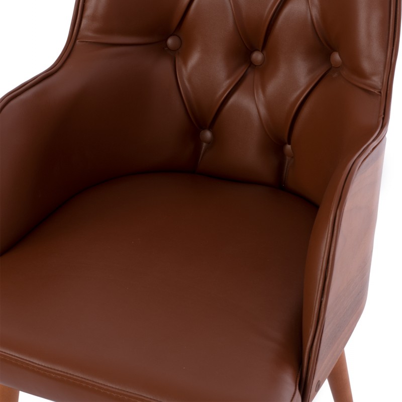 ΠΟΛΥΘΡΟΝΑ  ESTRELLA HM9269.43 ΤΑΜΠΑ ΤΕΧΝΟΔΕΡΜΑ & ΞΥΛΙΝΗ ΚΑΡΥΔΙ ΠΛΑΤΗ 49x57,5x86,5Yεκ