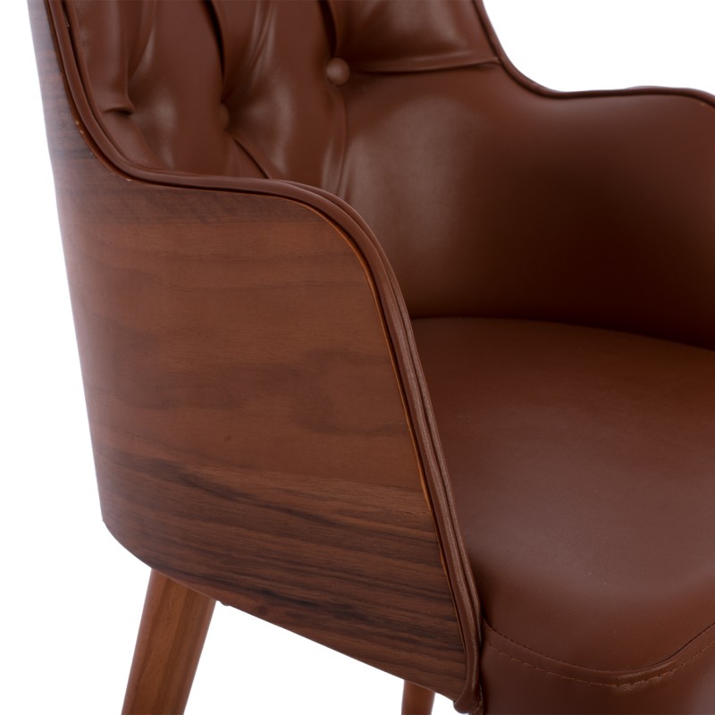 ΠΟΛΥΘΡΟΝΑ  ESTRELLA HM9269.43 ΤΑΜΠΑ ΤΕΧΝΟΔΕΡΜΑ & ΞΥΛΙΝΗ ΚΑΡΥΔΙ ΠΛΑΤΗ 49x57,5x86,5Yεκ