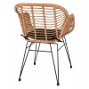 ΠΟΛΥΘΡΟΝΑ ALLEGRA ΕΠΑΓΓΕΛΜ. ΜΕΤΑΛΛΙΚΗ RATTAN ΜΠΕΖ & ΜΑΥΡΟ ΜΑΞΙΛΑΡΙ HM5450.11 57x58,5x81 εκ.