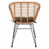 ΠΟΛΥΘΡΟΝΑ ALLEGRA ΕΠΑΓΓΕΛΜ. ΜΕΤΑΛΛΙΚΗ RATTAN ΜΠΕΖ & ΜΑΥΡΟ ΜΑΞΙΛΑΡΙ HM5450.11 57x58,5x81 εκ.