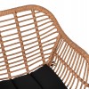 ΠΟΛΥΘΡΟΝΑ ALLEGRA ΕΠΑΓΓΕΛΜ. ΜΕΤΑΛΛΙΚΗ RATTAN ΜΠΕΖ & ΜΑΥΡΟ ΜΑΞΙΛΑΡΙ HM5450.11 57x58,5x81 εκ.
