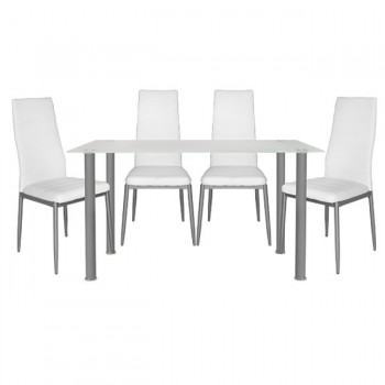ΣΕΤ ΤΡΑΠΕΖΑΡΙΑ 5ΤΜΧ ΤΡΑΠΕΖΙ ALAN 120X70X75 & LADY ΛΕΥΚΕΣ HM10061.11