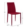 ΚΑΡΕΚΛΑ TETA HM0065.04 ΜΕ ΥΦΑΣΜΑ ΚΟΚΚΙΝΟ 44X54,5X89 εκ.