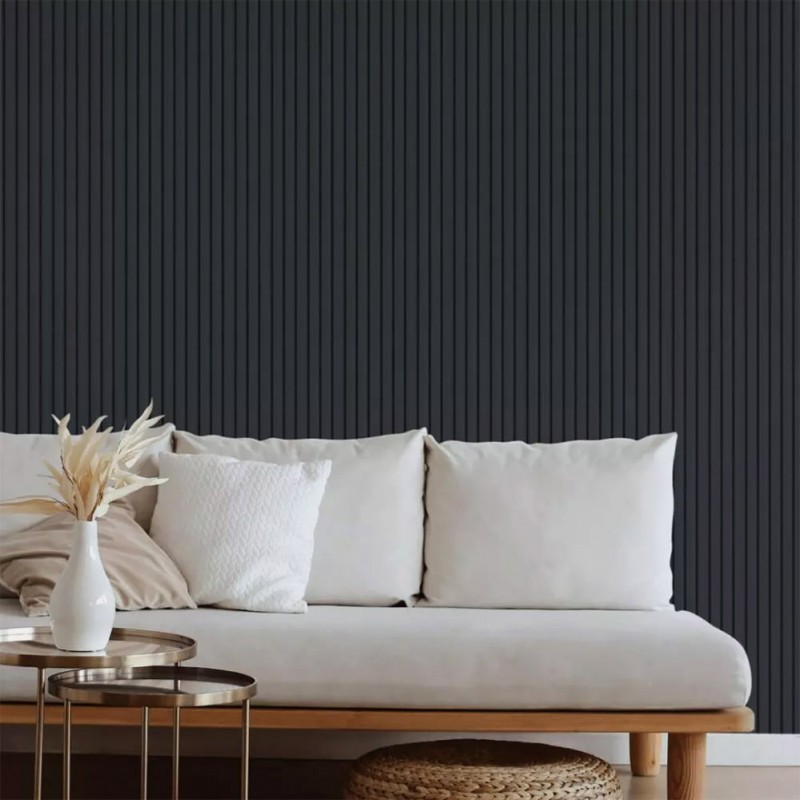 MDF PANEL ΜΕ 3D ΠΗΧΑΚΙΑ 507090 BEAT DL 16/119/2750mm BLACK LEAD NewPlan