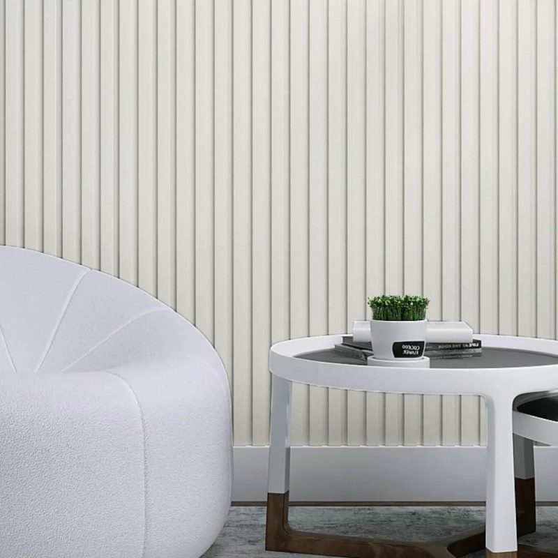 MDF PANEL ΜΕ 3D ΠΗΧΑΚΙΑ 502040 BEAT ST 16/119/2750mm WHITE NewPlan