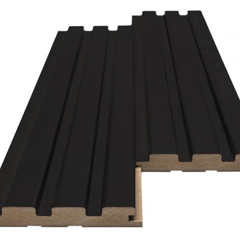 MDF PANEL ΜΕ 3D ΠΗΧΑΚΙΑ 505090 BEAT ST 16/119/2750mm BLACK NewPlan