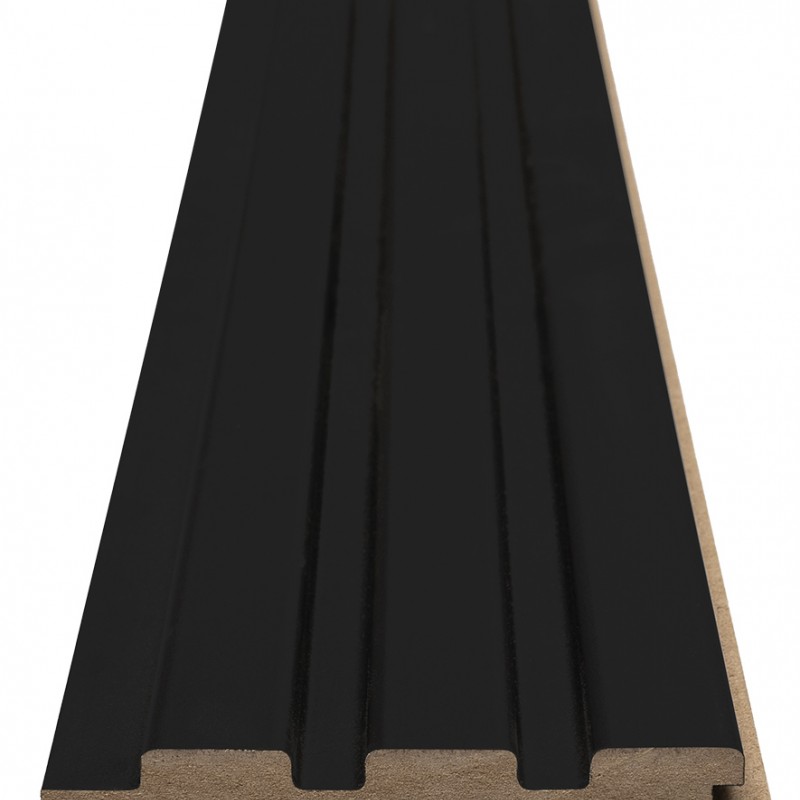 MDF PANEL ΜΕ 3D ΠΗΧΑΚΙΑ 505090 BEAT ST 16/119/2750mm BLACK NewPlan