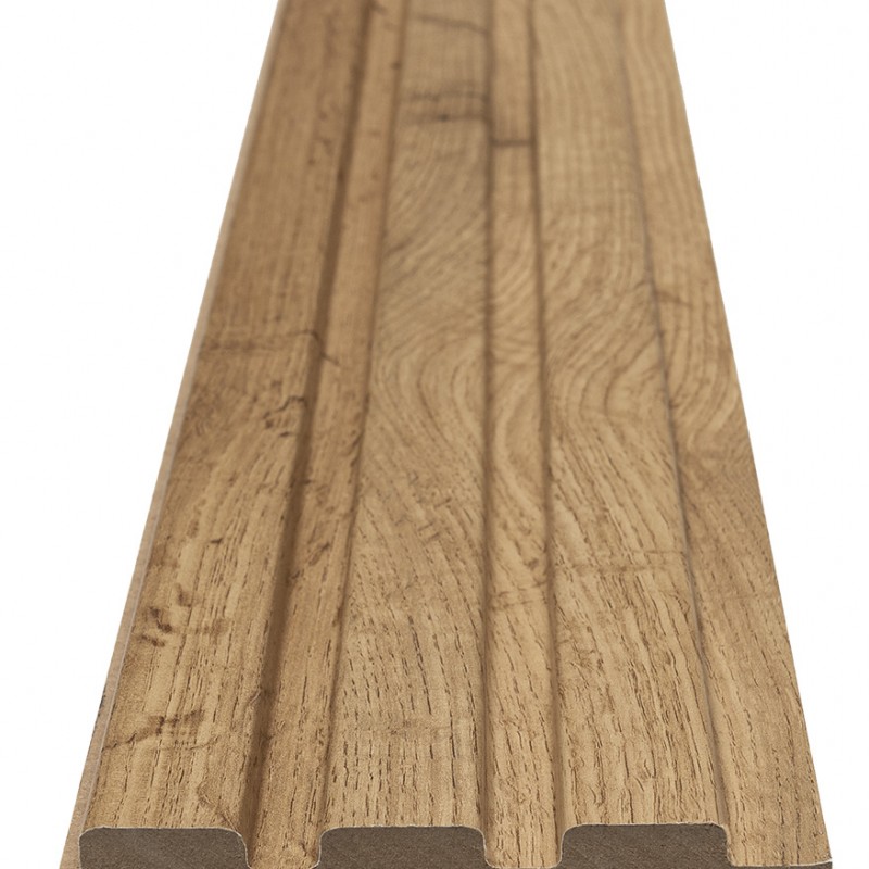 MDF PANEL ΜΕ 3D ΠΗΧΑΚΙΑ 508090 BEAT ST 16/119/2750mm PECAN NewPlan