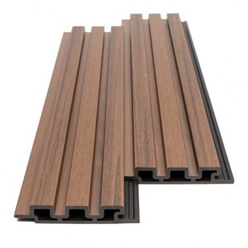 WPC PANEL 2ης ΓΕΝΙΑΣ ΜΕ 3D ΠΗΧΑΚΙΑ 25/147.5mm TEAK 5510 NewPlan