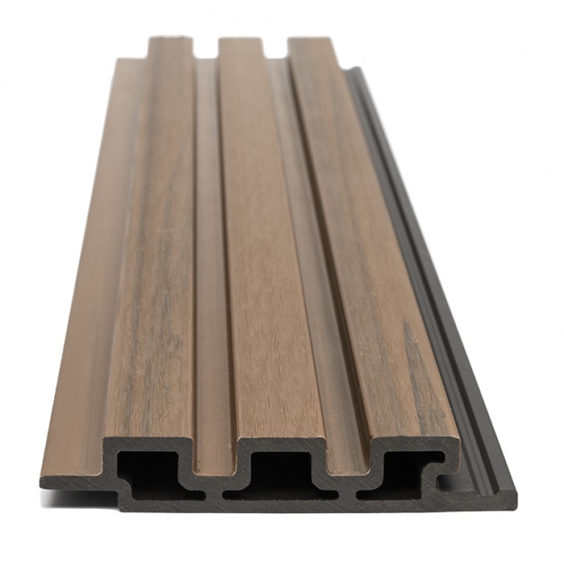 WPC PANEL 2ης ΓΕΝΙΑΣ ΜΕ 3D ΠΗΧΑΚΙΑ 25/147.5mm TEAK 5510 NewPlan