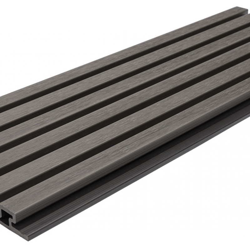 WPC PANEL 2ης ΓΕΝΙΑΣ ΜΕ 3D ΠΗΧΑΚΙΑ 25/147.5mm D.GREY 5570 NewPlan