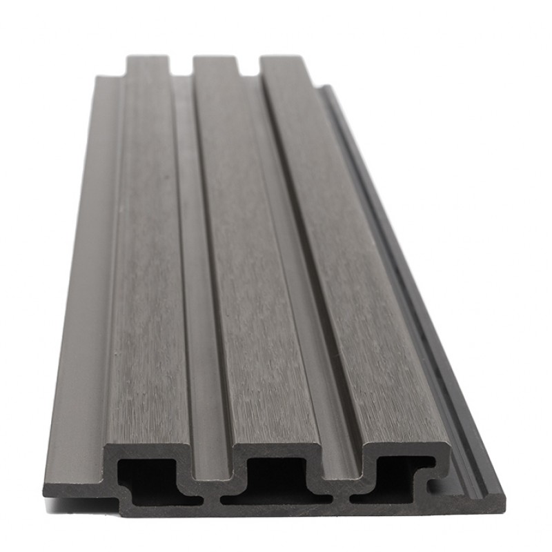 WPC PANEL 2ης ΓΕΝΙΑΣ ΜΕ 3D ΠΗΧΑΚΙΑ 25/147.5mm D.GREY 5570 NewPlan