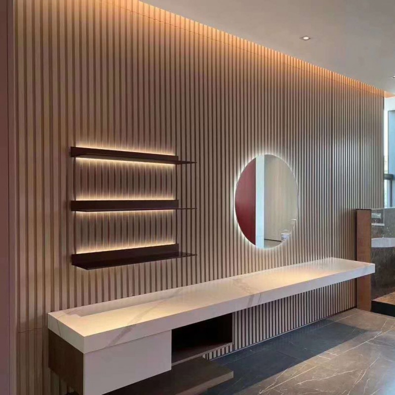 WPC PANEL ΜΕ 3D ΠΗΧΑΚΙΑ25/176.5mm TEAK 8510 NewPlan