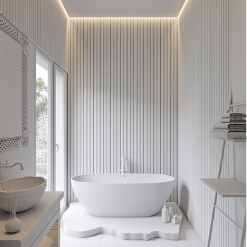 PS PANEL  ΜΕ 3D ΠΗΧΑΚΙΑ 01 RESIDENCE 21/122 mm WHITE NewPlan