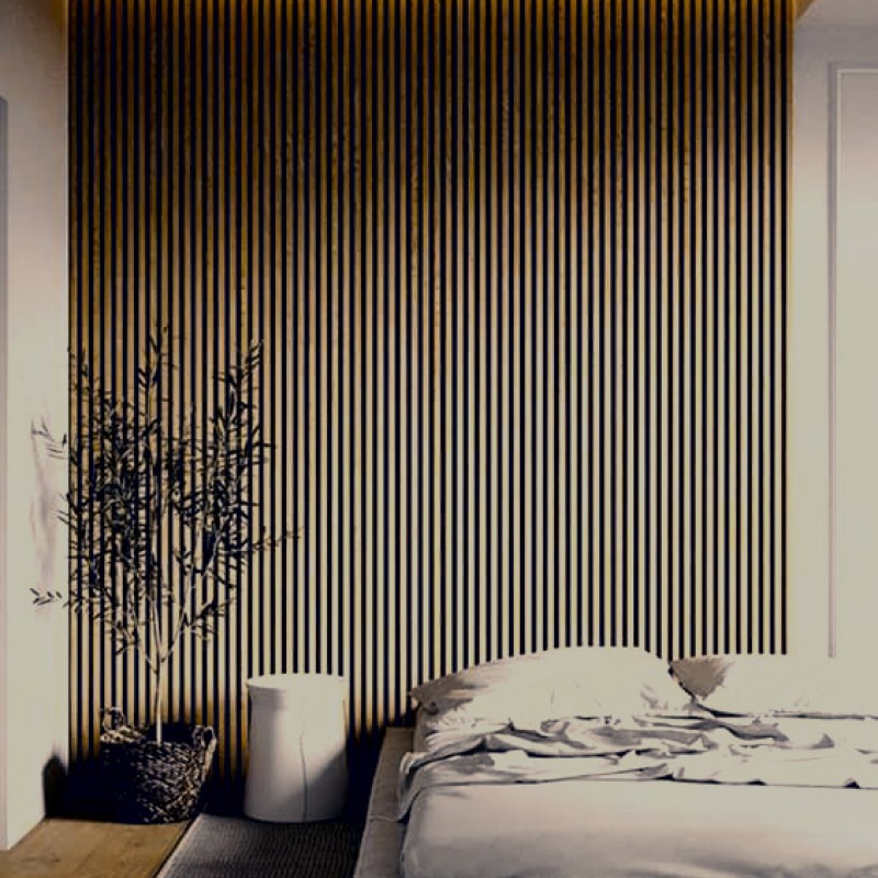 PS PANEL ΜΕ 3D ΠΗΧΑΚΙΑ F4 PIANO 12/122/2900mm NAT.OAK/BLACK NewPlan