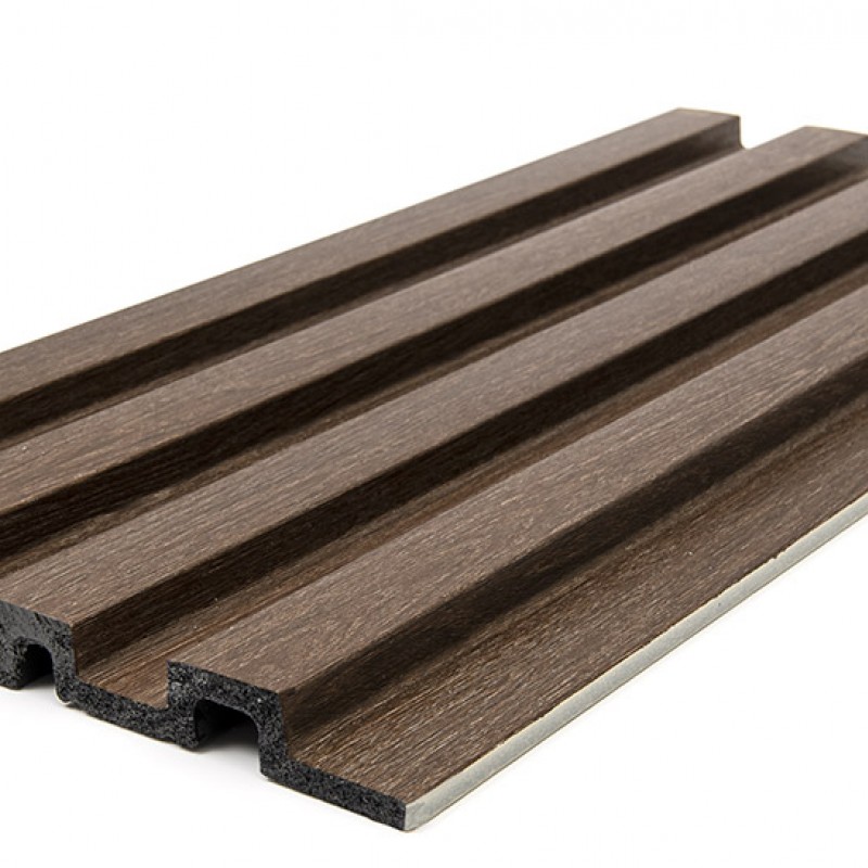 PS PANEL  ΜΕ 3D ΠΗΧΑΚΙΑ 08 RESIDENCE 21/122 mm DARK BROWN OAK NewPlan