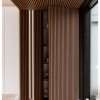 PS PANEL  ΜΕ 3D ΠΗΧΑΚΙΑ 08 RESIDENCE 21/122 mm DARK BROWN OAK NewPlan