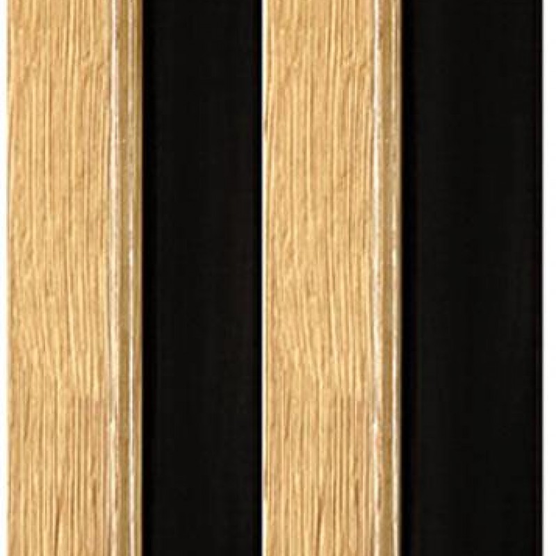 PS PANEL  ΜΕ 3D ΠΗΧΑΚΙΑ F4 RESIDENCE 21/122 mm  NAT.OAK/BLACK NewPlan