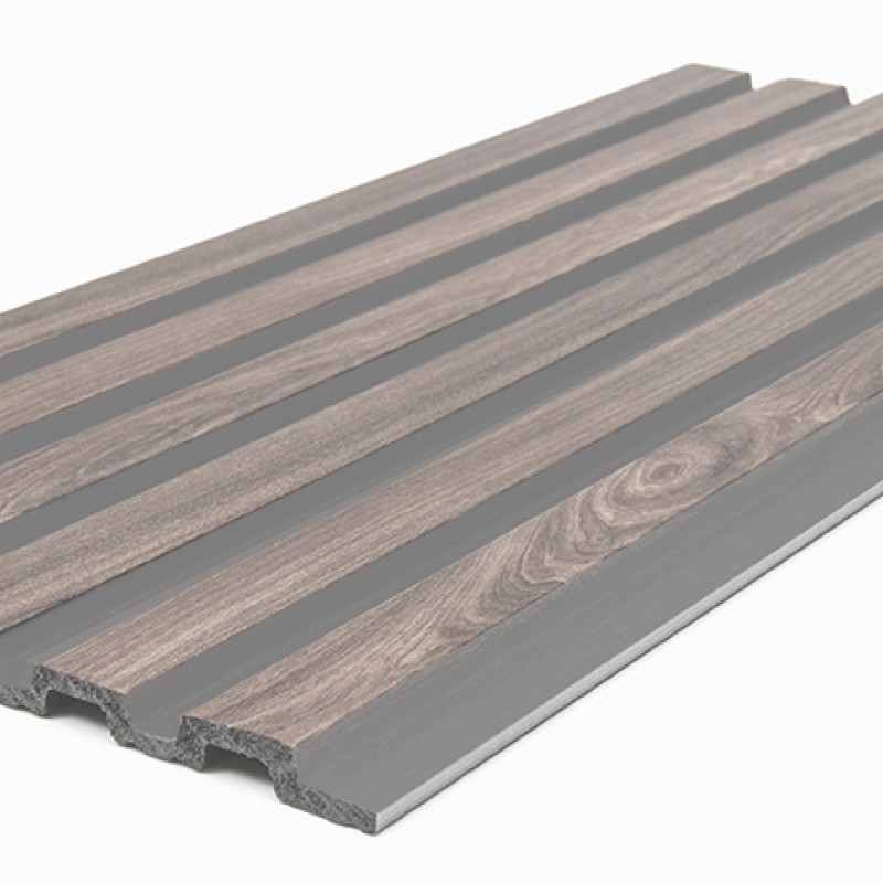 PS PANEL ΜΕ 3D ΠΗΧΑΚΙΑ 00 PIANO 12/122/2900mm WALNUT/DARK GREY NewPlan