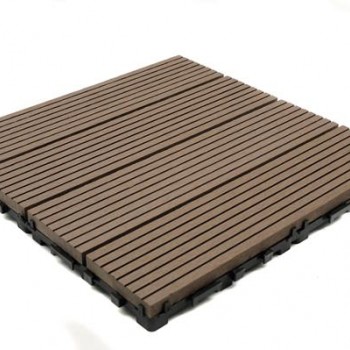 DECK-WPC ΠΛΑΚΑΚΙ ΔΑΠΕΔΟΥ 12mm 30Χ30 D.BROWN 110 NewPlan (7-12-PLTILE-110)